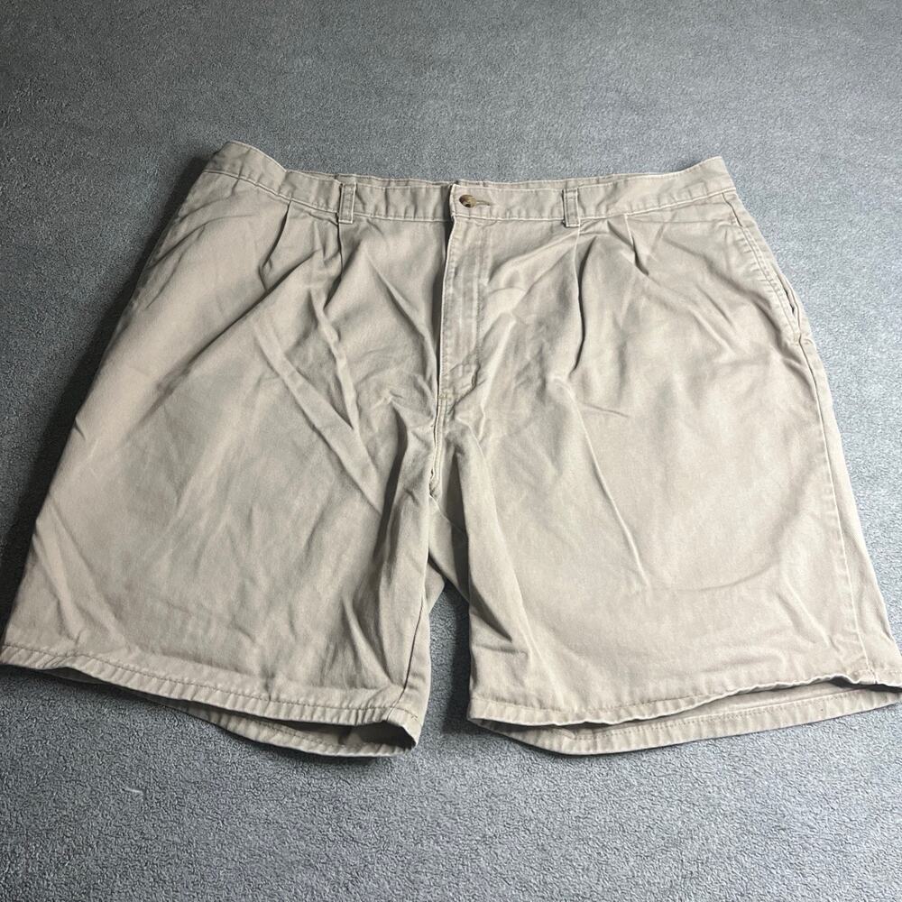 Duck Head Men’s Gold School Chino Shorts Khaki Tan Gold Patch Flat Front 40